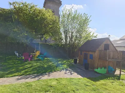 Jardin de l'établissement La baie du Mont Appartement de vacances proche du Mont Saint Michel