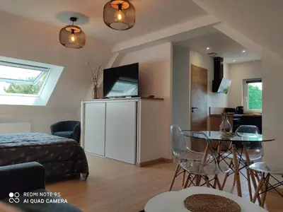 Cuisine ou kitchenette dans l'établissement Le Nid de la Baie