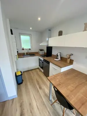Cuisine ou kitchenette dans l'établissement gîte avec chambre mezzanine pour 2 pers