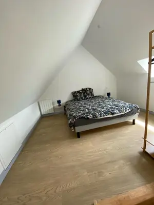 Un ou plusieurs lits dans un hébergement de l'établissement gîte avec chambre mezzanine pour 2 pers