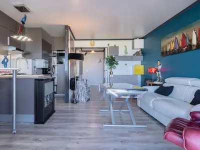 Cuisine ou kitchenette dans l'établissement Apartment Les Dunes by Interhome