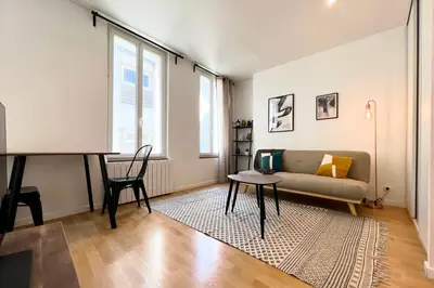 Coin salon dans l'établissement Appart 2 personnes Cherbourg Hyper centre