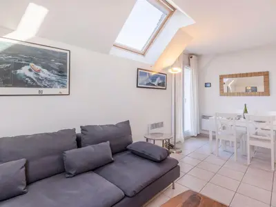 Coin salon dans l'établissement Apartment Les Marines 1 et 2-7 by Interhome