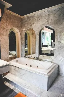 Salle de bains dans l'établissement La Fontaine Dort