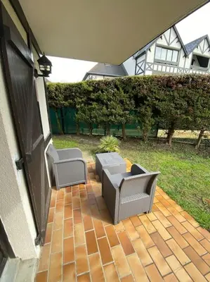 Jardin de l'établissement Cabourg - Appartement - 4 pers - 1 ch - Piscine