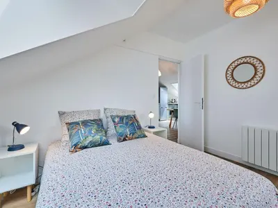 Un ou plusieurs lits dans un hébergement de l'établissement Apartment Le laizon 2 by Interhome