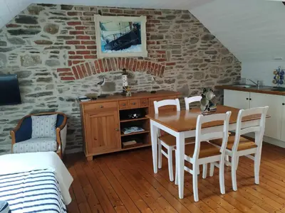 Cuisine ou kitchenette dans l'établissement studio Marie