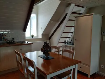 Cuisine ou kitchenette dans l'établissement studio Marie