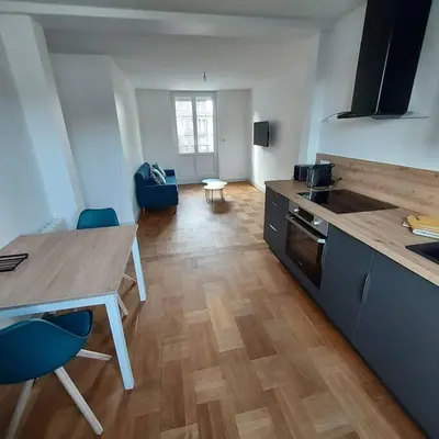 Cuisine ou kitchenette dans l'établissement Appartemement F2 refait à neuf hyper centre