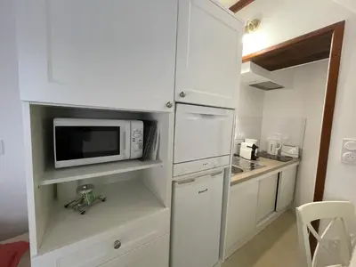 Cuisine ou kitchenette dans l'établissement Halte entre Terre et Mer à Bayeux