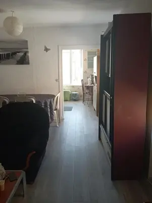 Cuisine ou kitchenette dans l'établissement Saint Pair sur Mer 50 m de la plage