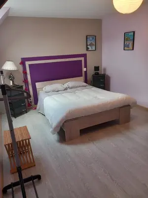 Un ou plusieurs lits dans un hébergement de l'établissement Chambre d'hôte de la baronne
