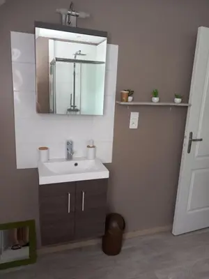 Salle de bains dans l'établissement Chambre d'hôte de la baronne