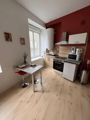 Cuisine ou kitchenette dans l'établissement La pause détente