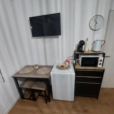 Cuisine ou kitchenette dans l'établissement Le Studio Zen 