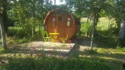 Jardin de l'établissement Tonneau proche des plages du débarquement