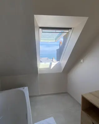 Un ou plusieurs lits dans un hébergement de l'établissement Granville / Maison entièrement rénovée à 100 m des plages