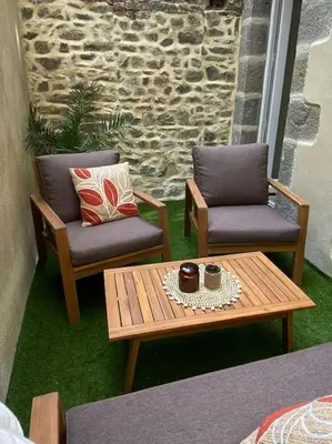 Coin salon dans l'établissement Granville / Maison entièrement rénovée à 100 m des plages