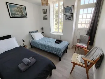 Un ou plusieurs lits dans un hébergement de l'établissement Chez Adèle, au pied de l'Abbaye