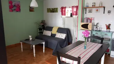 Coin salon dans l'établissement Gite à 5mn des plages et à 5mn de Granville