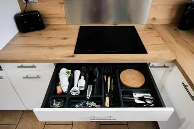 Cuisine ou kitchenette dans l'établissement Détente cosy