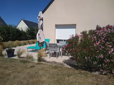 Jardin de l'établissement chambre carentan les marais aux calme très reposant