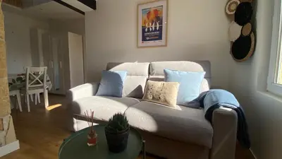 Coin salon dans l'établissement La casita, entre mer et campagne