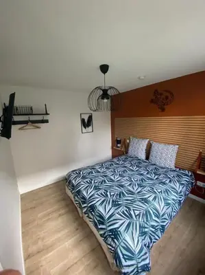 Un ou plusieurs lits dans un hébergement de l'établissement Beau Loft room proche mont saint Michel jaccuzi illimité en plein centre Avranches