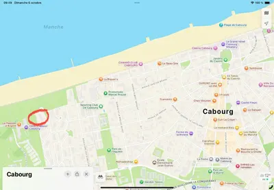 Plan de l'établissement Joli studio près du front de mer