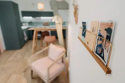 Cuisine ou kitchenette dans l'établissement Grange Petite Brise bord de mer