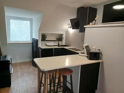 Cuisine ou kitchenette dans l'établissement Colibri Studio