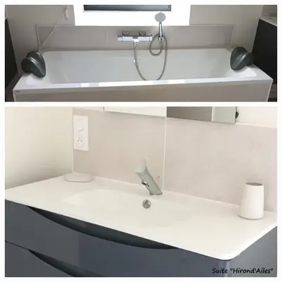 Salle de bains dans l'établissement A la Lueur des Prés