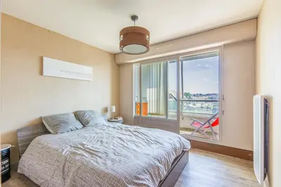Un ou plusieurs lits dans un hébergement de l'établissement La Vue Marine - Appartement vue mer