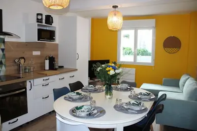 Cuisine ou kitchenette dans l'établissement Koh'm à la maison