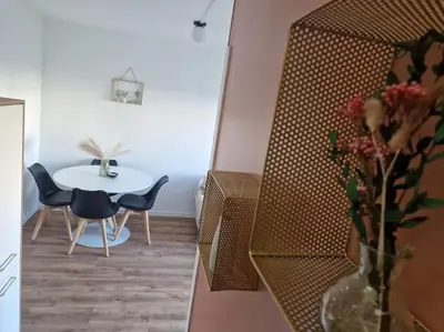 Coin salon dans l'établissement Appartement refait à neuf, 4 pers à Courseulles