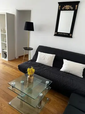 Coin salon dans l'établissement Bel Cabourg 5 minutes de la mer