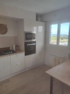 Cuisine ou kitchenette dans l'établissement Appartement liberty