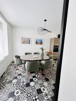 Cuisine ou kitchenette dans l'établissement La Léopoldine