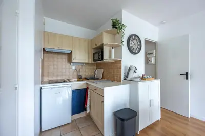 Cuisine ou kitchenette dans l'établissement L'Ancre Marine - Appt à 100m de la plage
