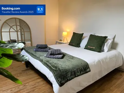 Un ou plusieurs lits dans un hébergement de l'établissement Le 6 appartement Centre-ville Caen - Port
