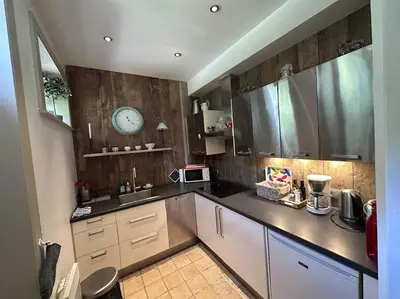 Cuisine ou kitchenette dans l'établissement Manoir Charme Baie Mont St Michel