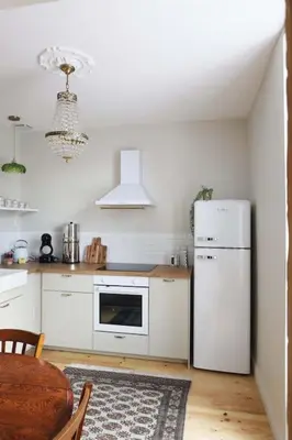 Cuisine ou kitchenette dans l'établissement Le Perchoir Gîte de charme dans château -SPA-