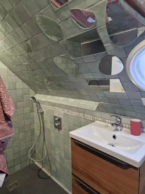 Salle de bains dans l'établissement le perchoir à côté de la mer ,spa
