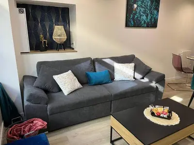 Coin salon dans l'établissement - NEW - Le CherBlue - WiFi / Netflix