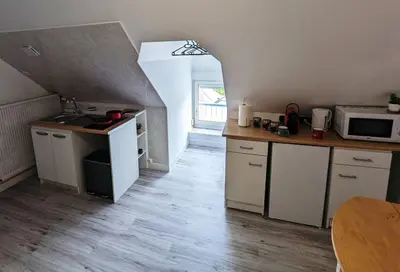 Cuisine ou kitchenette dans l'établissement Studio calme et cosy