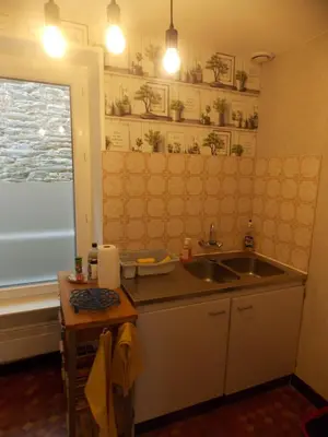 Cuisine ou kitchenette dans l'établissement Maison Sweet Cabana plein centre