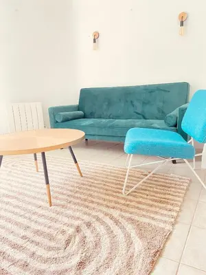Coin salon dans l'établissement Maison le havre des marées