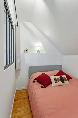 Un ou plusieurs lits dans un hébergement de l'établissement Esprit cabane en bord de mer !