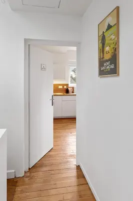 Cuisine ou kitchenette dans l'établissement L'Escale de la baie !