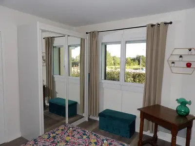 Coin salon dans l'établissement Charmant T2 tout confort Cabourg
